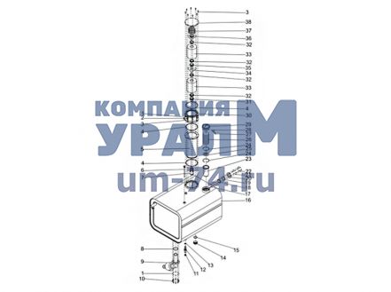 Чертеж Бак КС-45721.95.20.500 автокрана КС-45721